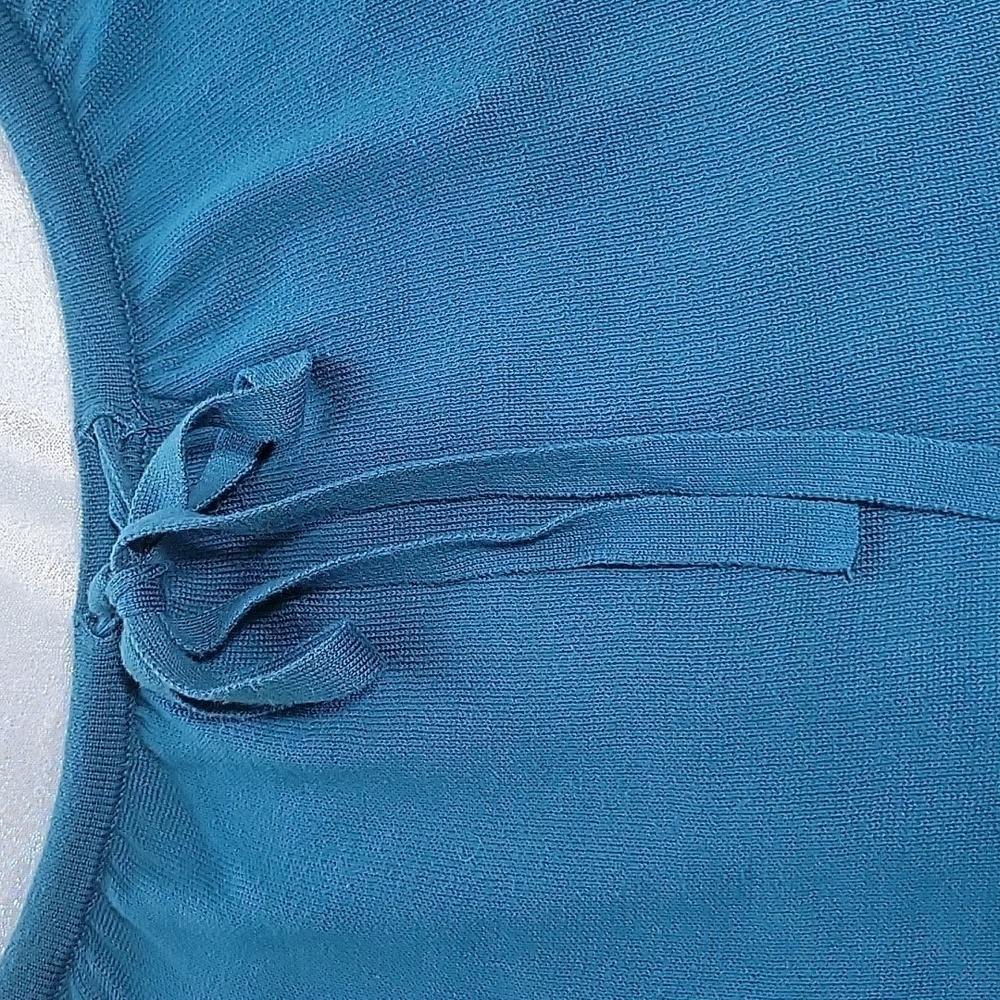Y2k Vintage Juicy Couture Blue Cotton Button Up Cardigan Sweater SZ:M - Picture 11 of 11